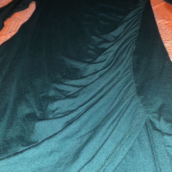 dark green long sleeve body con dress - Picture 3 of 4